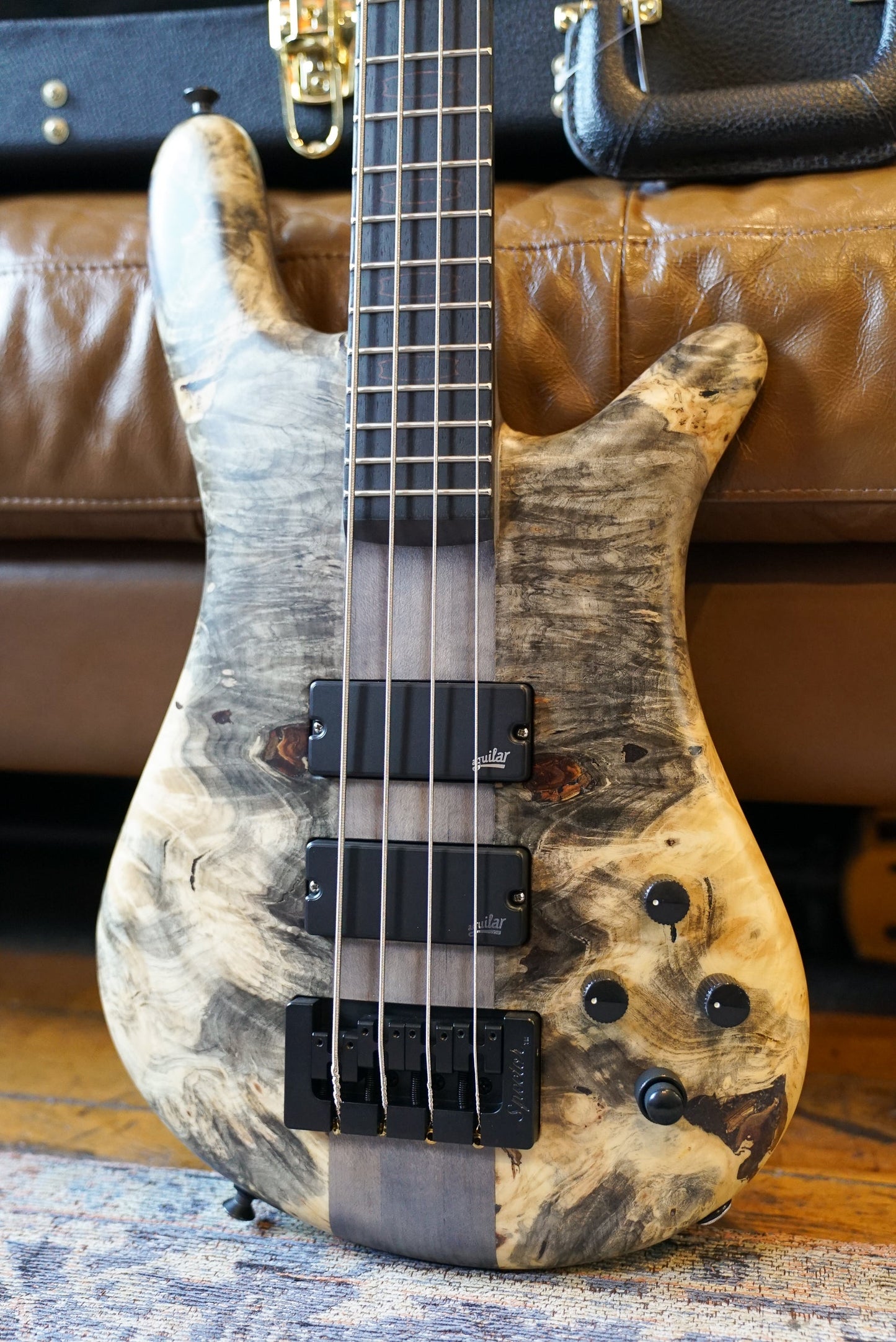 Spector USA Custom NS Bass - Buckeye Burl, 4-String w/ Aguilar Pickups