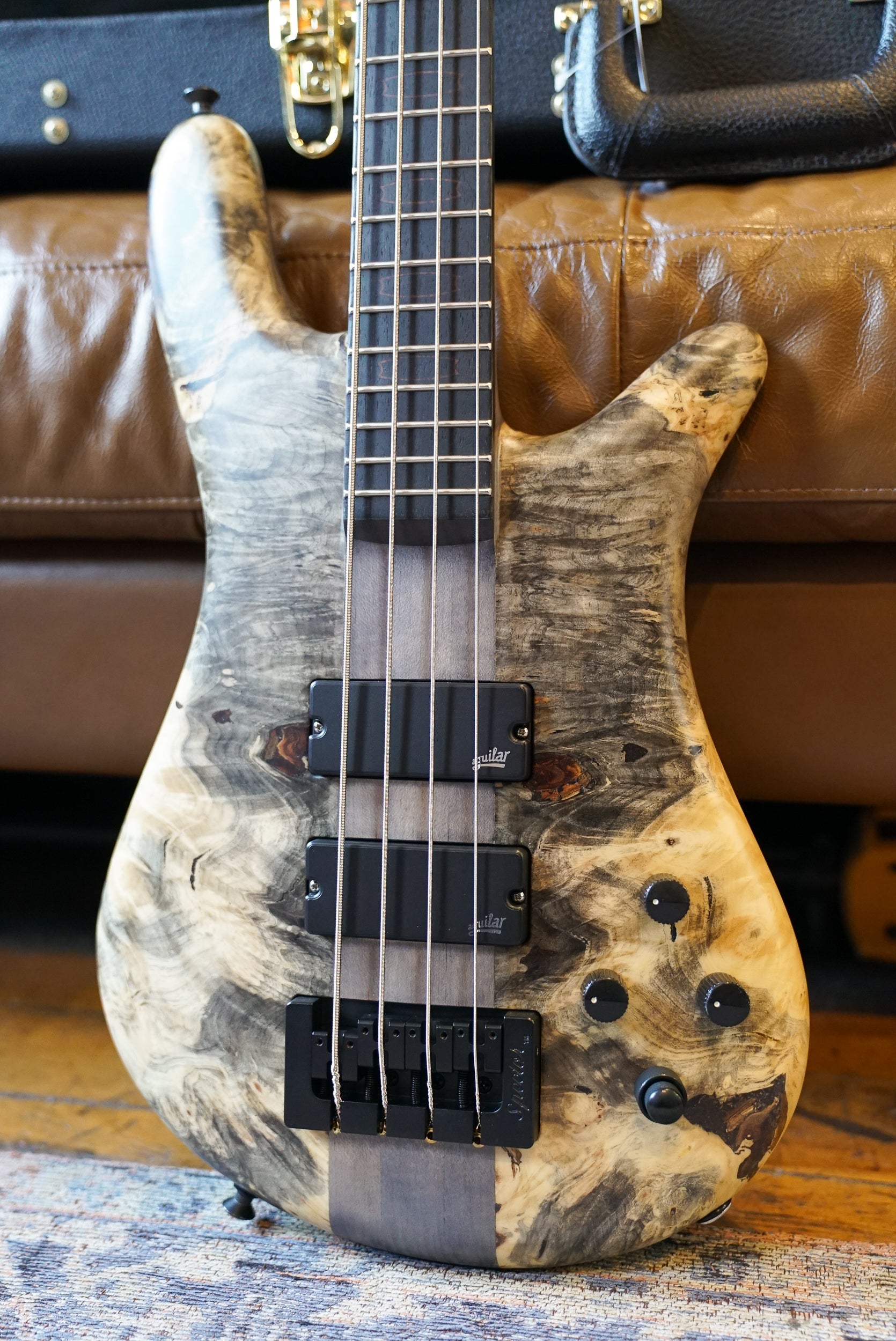 Spector USA Custom NS Bass - Buckeye Burl, 4-String w/ Aguilar Pickups
