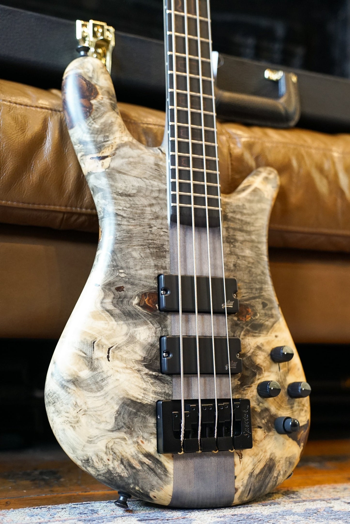 Spector USA Custom NS Bass - Buckeye Burl, 4-String w/ Aguilar Pickups