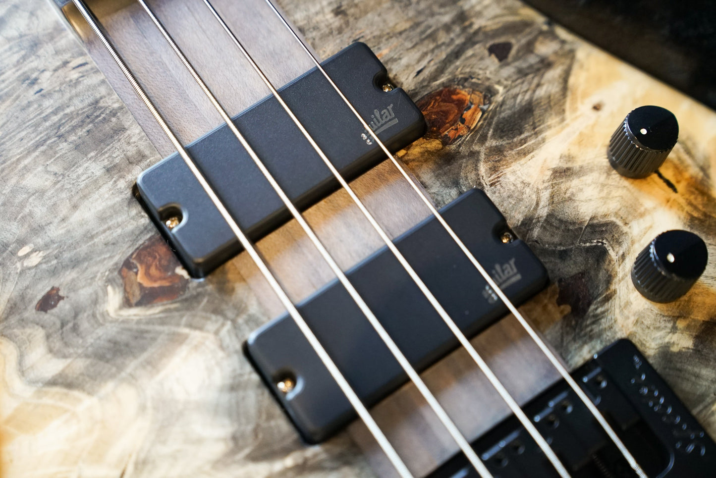 Spector USA Custom NS Bass - Buckeye Burl, 4-String w/ Aguilar Pickups