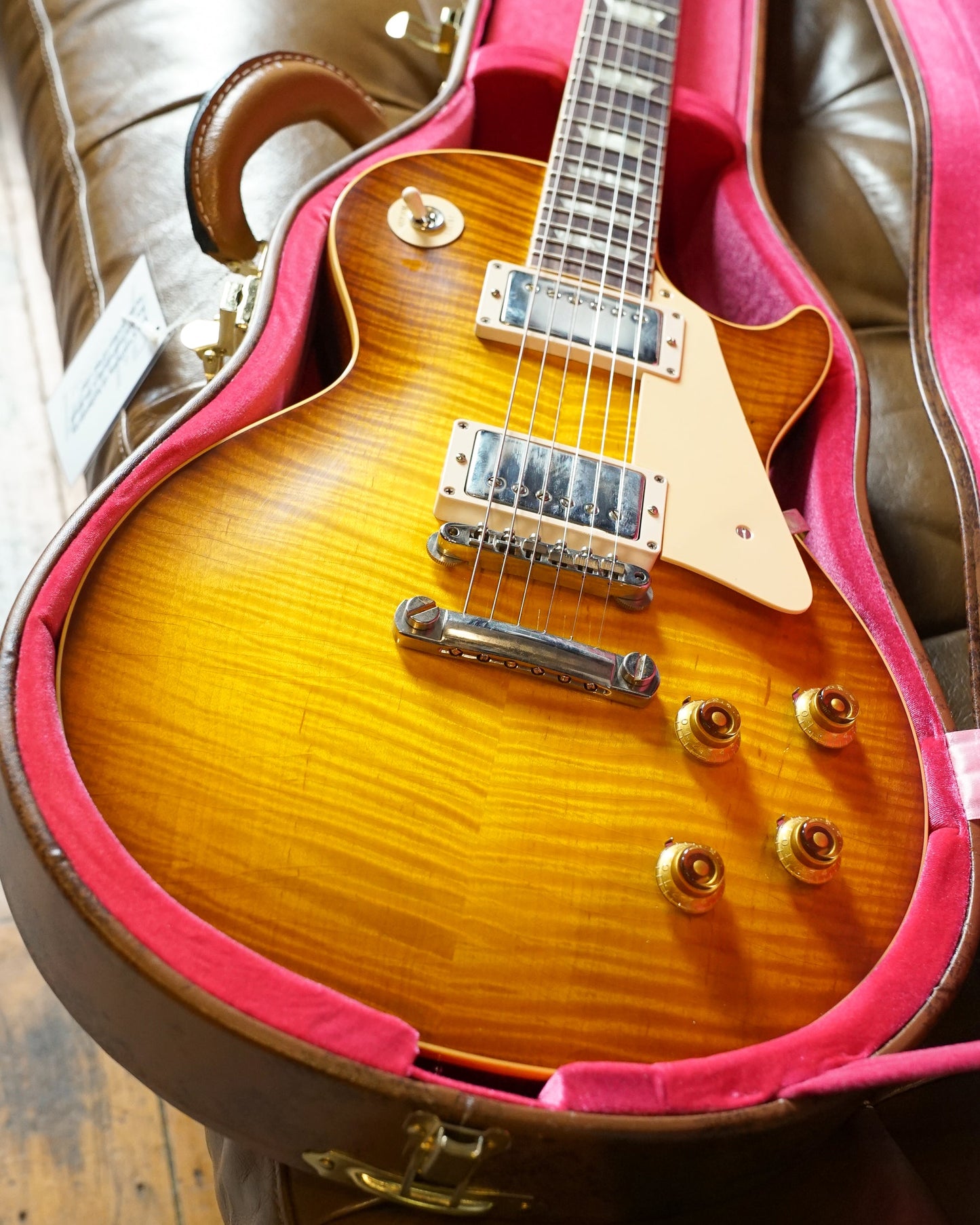 Gibson Custom Les Paul Standard '59 Reissue, Murphy Lab Ultra Light Aged, Ultra Light Back Upgrade - Golden Poppy Burst