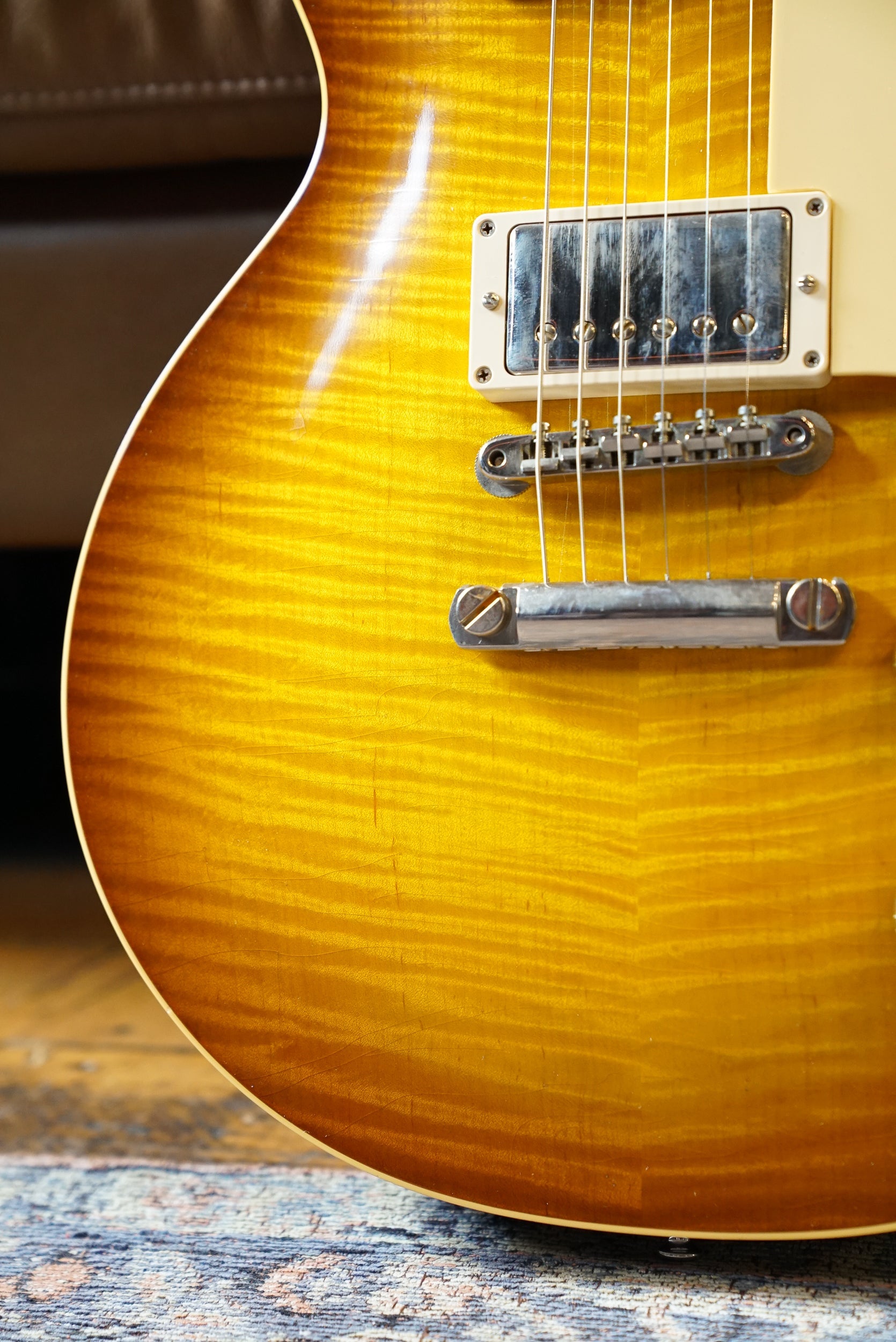 Gibson Custom Les Paul Standard '59 Reissue, Murphy Lab Ultra Light Aged, Ultra Light Back Upgrade - Golden Poppy Burst