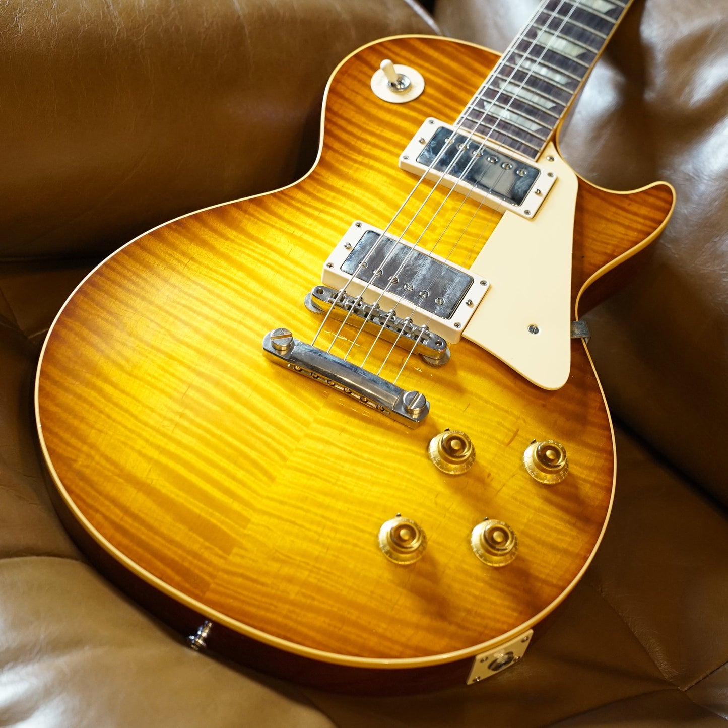 Gibson Custom Les Paul Standard '59 Reissue, Murphy Lab Ultra Light Aged, Ultra Light Back Upgrade - Golden Poppy Burst