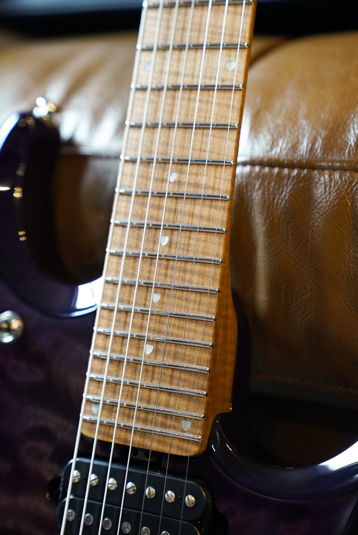 Music Man John Petrucci JP15 7-String - Purple Nebula Quilt Top