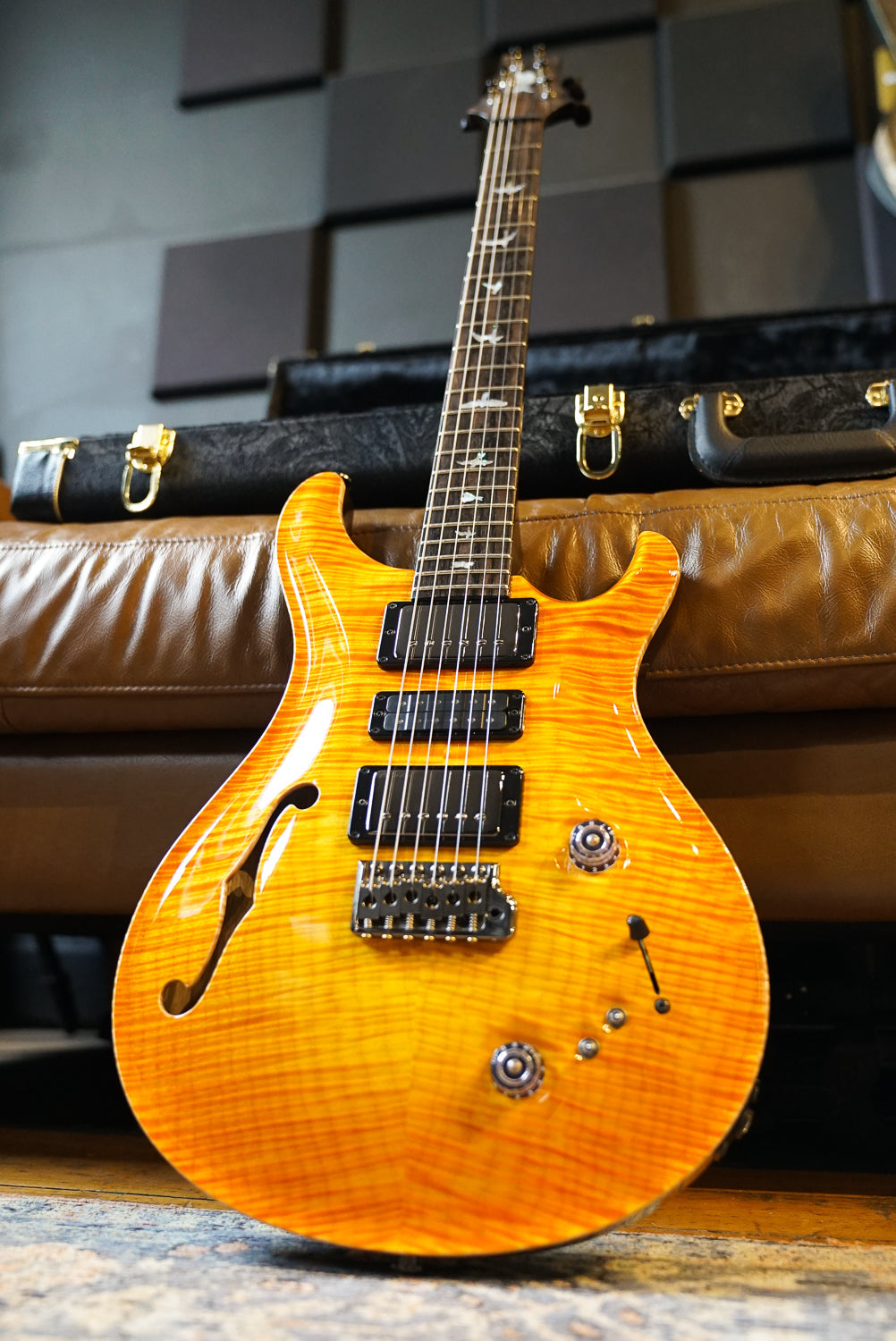 Pre-Owned PRS Private Stock Special Semi-Hollow Limited Edition - Citrus Glow "2022