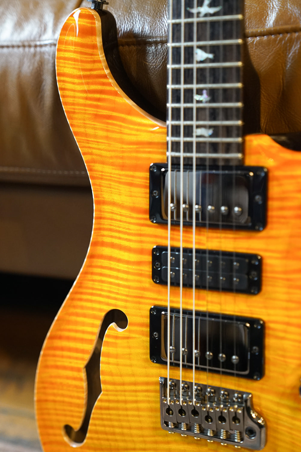 Pre-Owned PRS Private Stock Special Semi-Hollow Limited Edition - Citrus Glow "2022