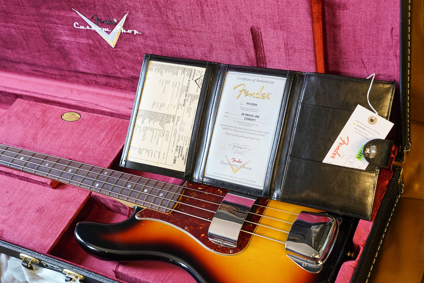 Fender Custom Shop '66 Precision Bass Journeyman Relic - 3 Tone Sunburst