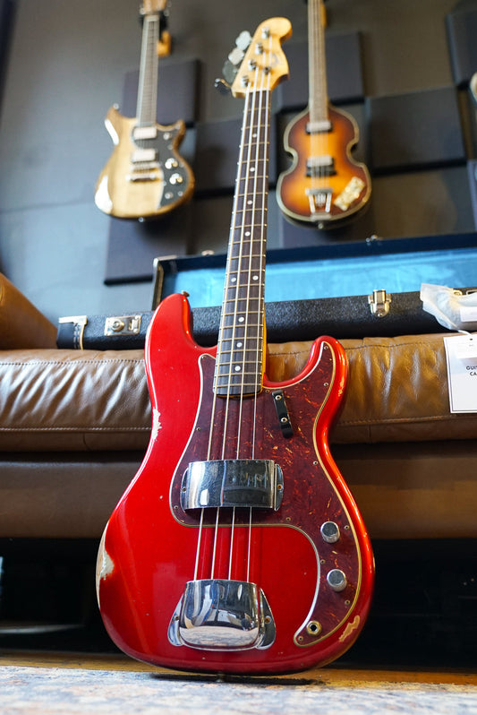 Fender Custom Shop '66 Precision Bass Relic - Aged Candy Apple Red