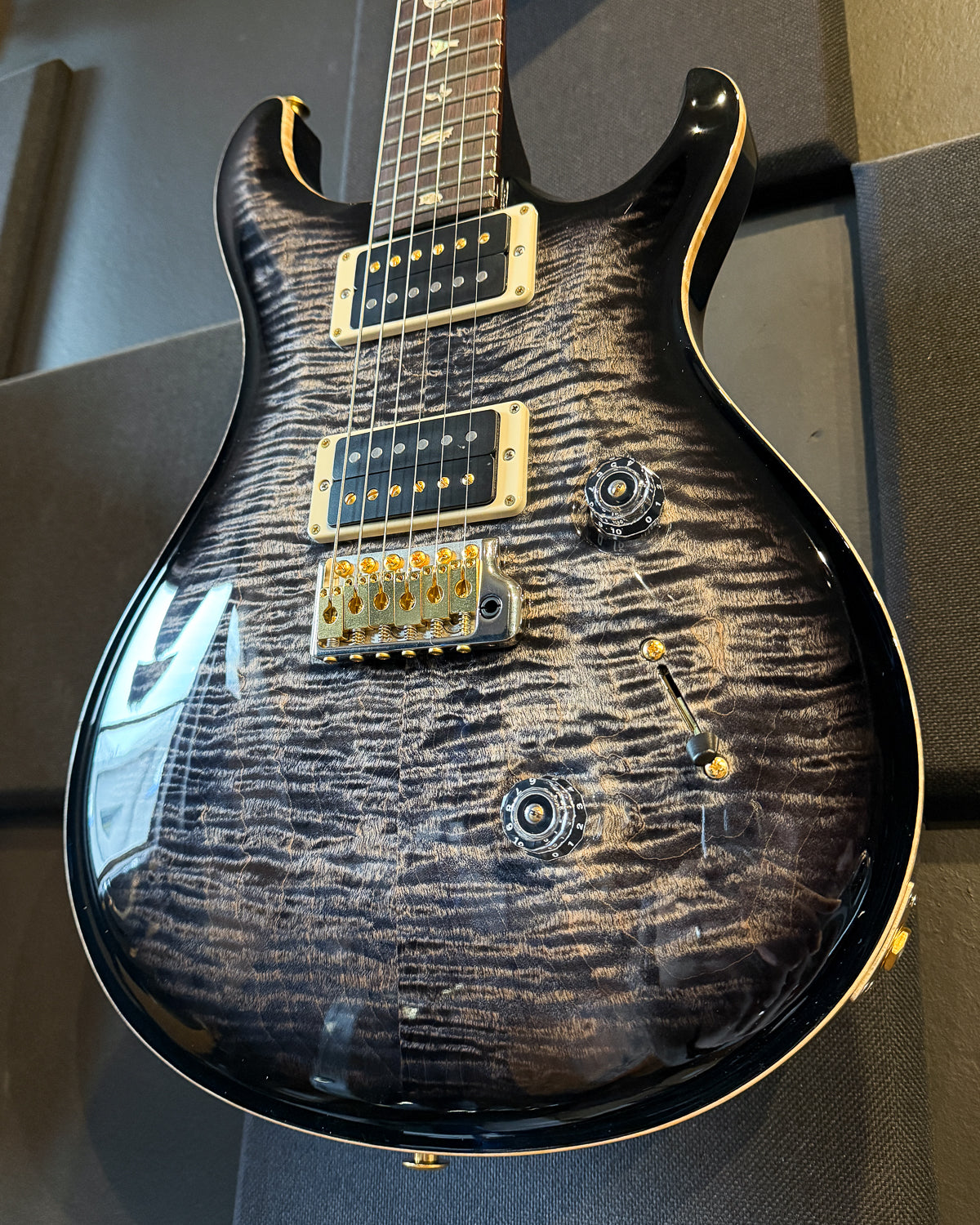 PRS Custom 24 - Charcoal Burst, Pattern Thin [10 Top]