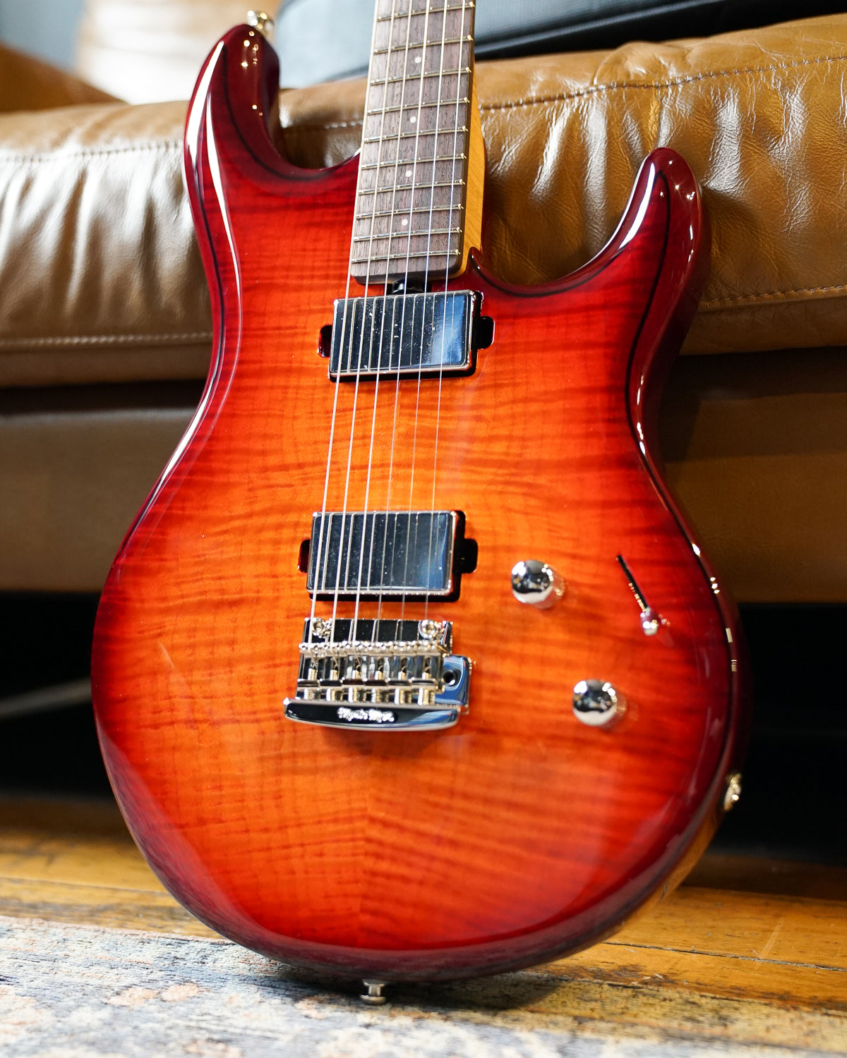Music Man Luke 4 HH Maple Top - Afterburn