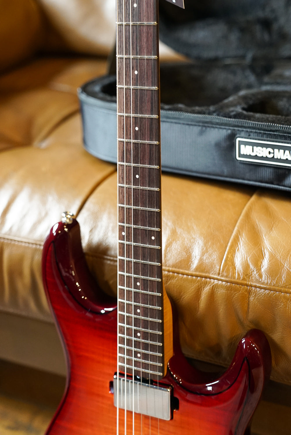 Music Man Luke 4 HH Maple Top - Afterburn
