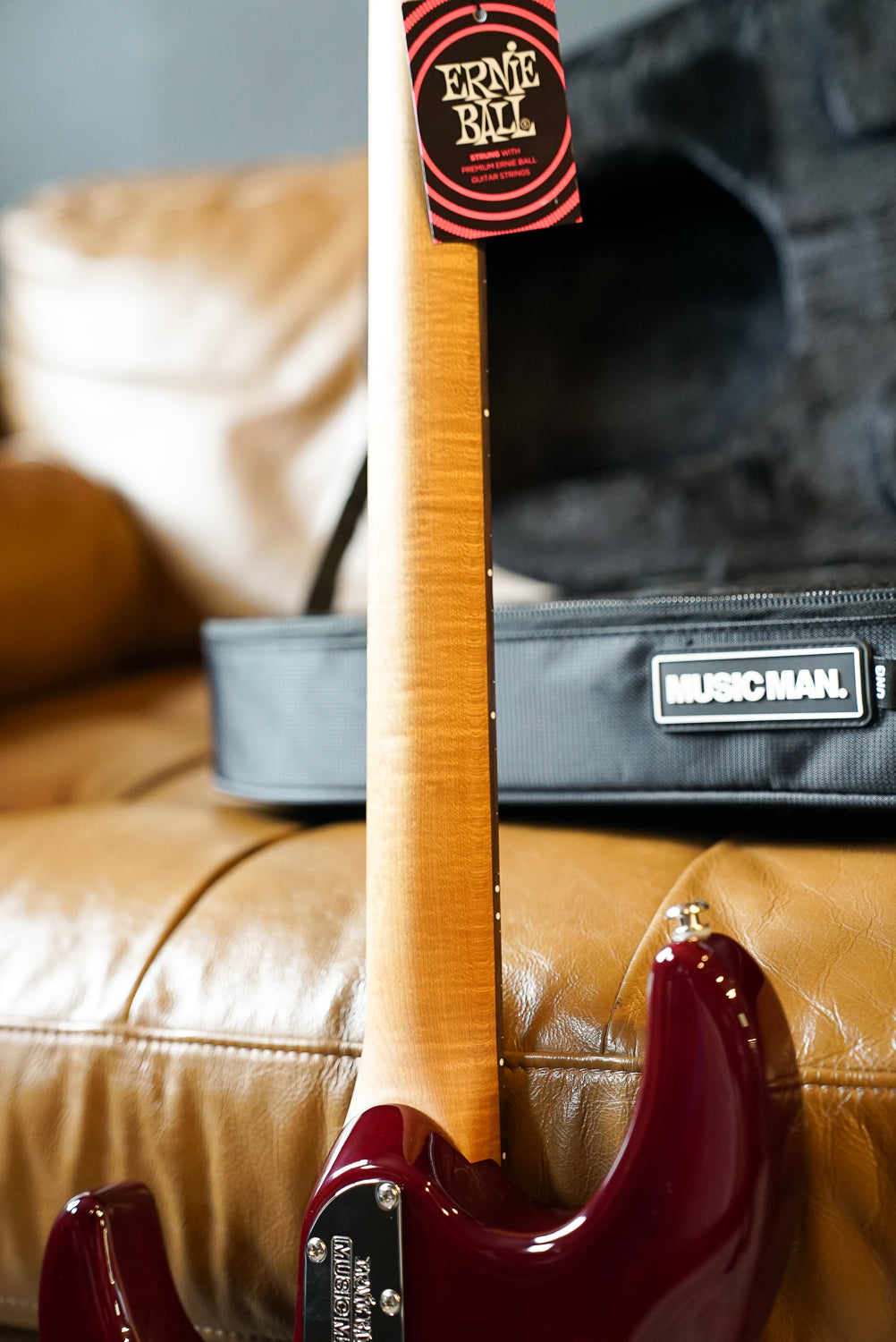 Music Man Luke 4 HH Maple Top - Afterburn