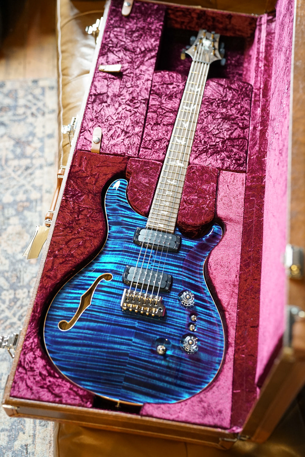 PRS Private Stock Custom 24-08 Semi-Hollow, Aqua Violet