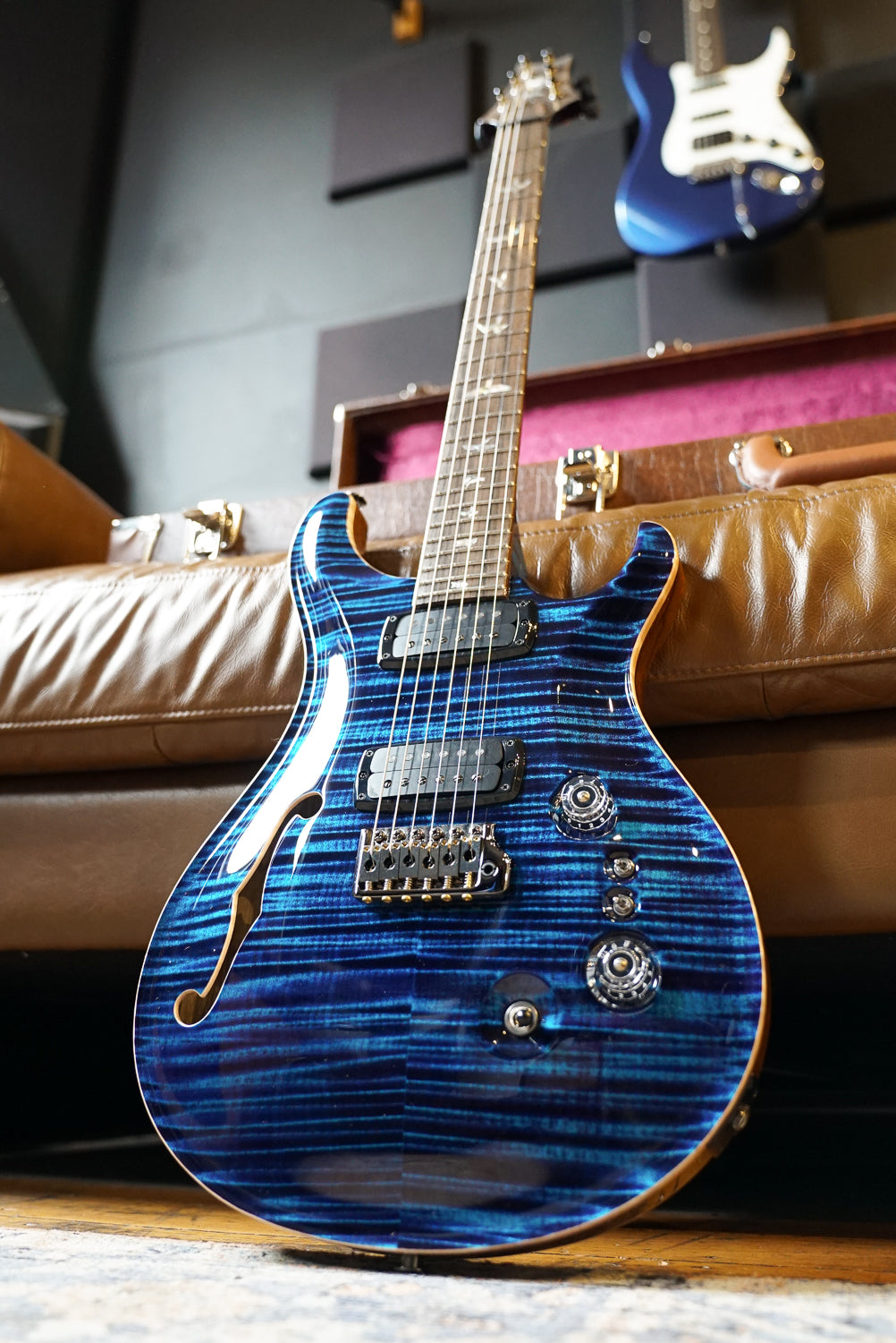 PRS Private Stock Custom 24-08 Semi-Hollow, Aqua Violet