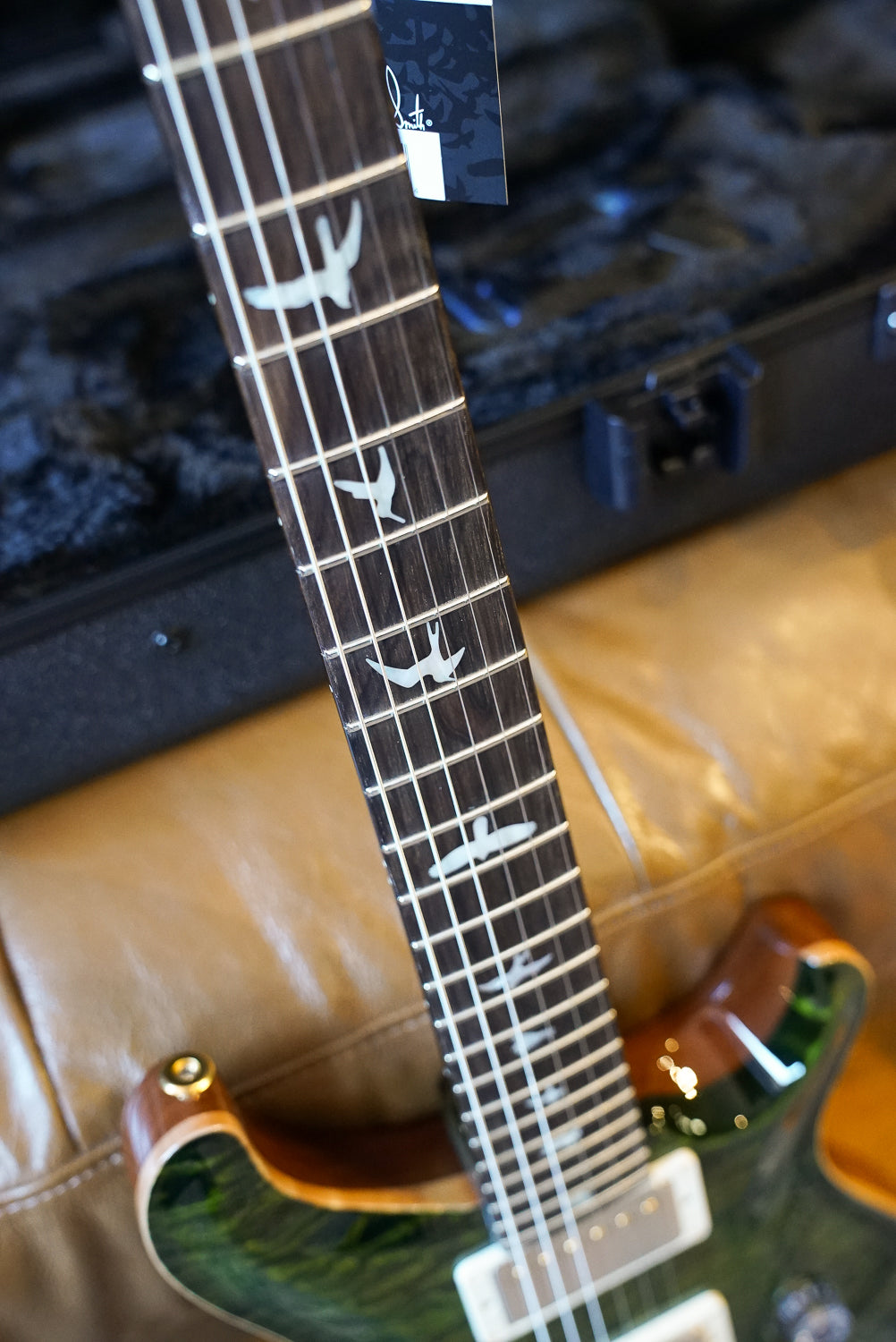PRS Wood Library Custom 24, Quilt Maple 10 Top / Flame Maple Neck - Jade