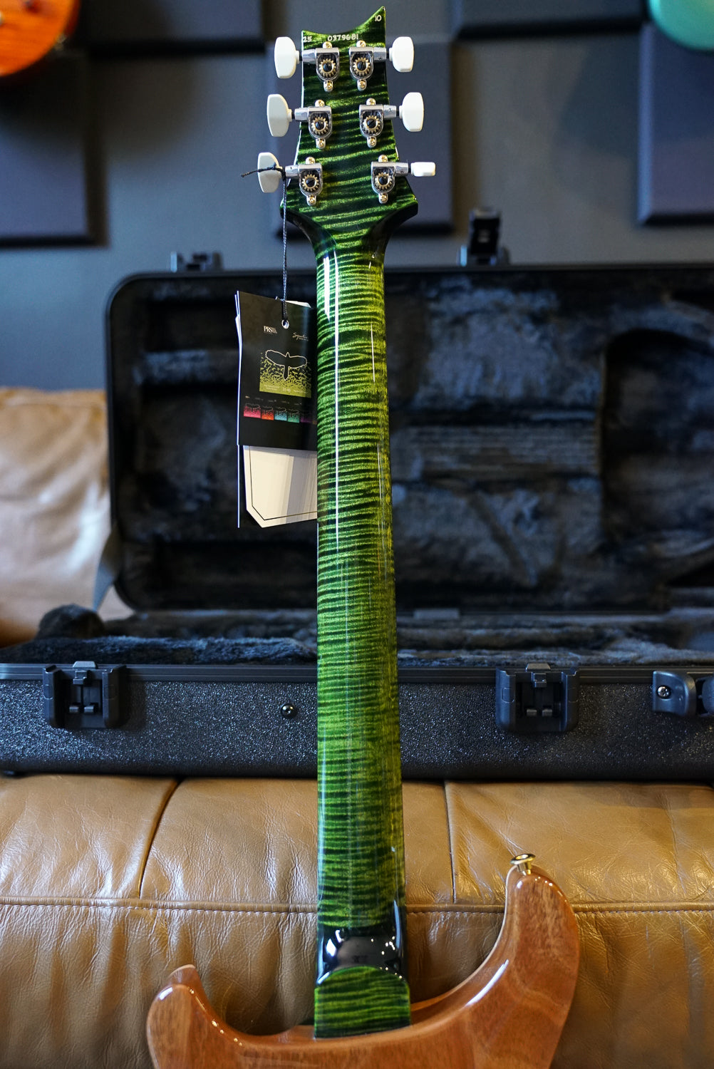 PRS Wood Library Custom 24, Quilt Maple 10 Top / Flame Maple Neck - Jade