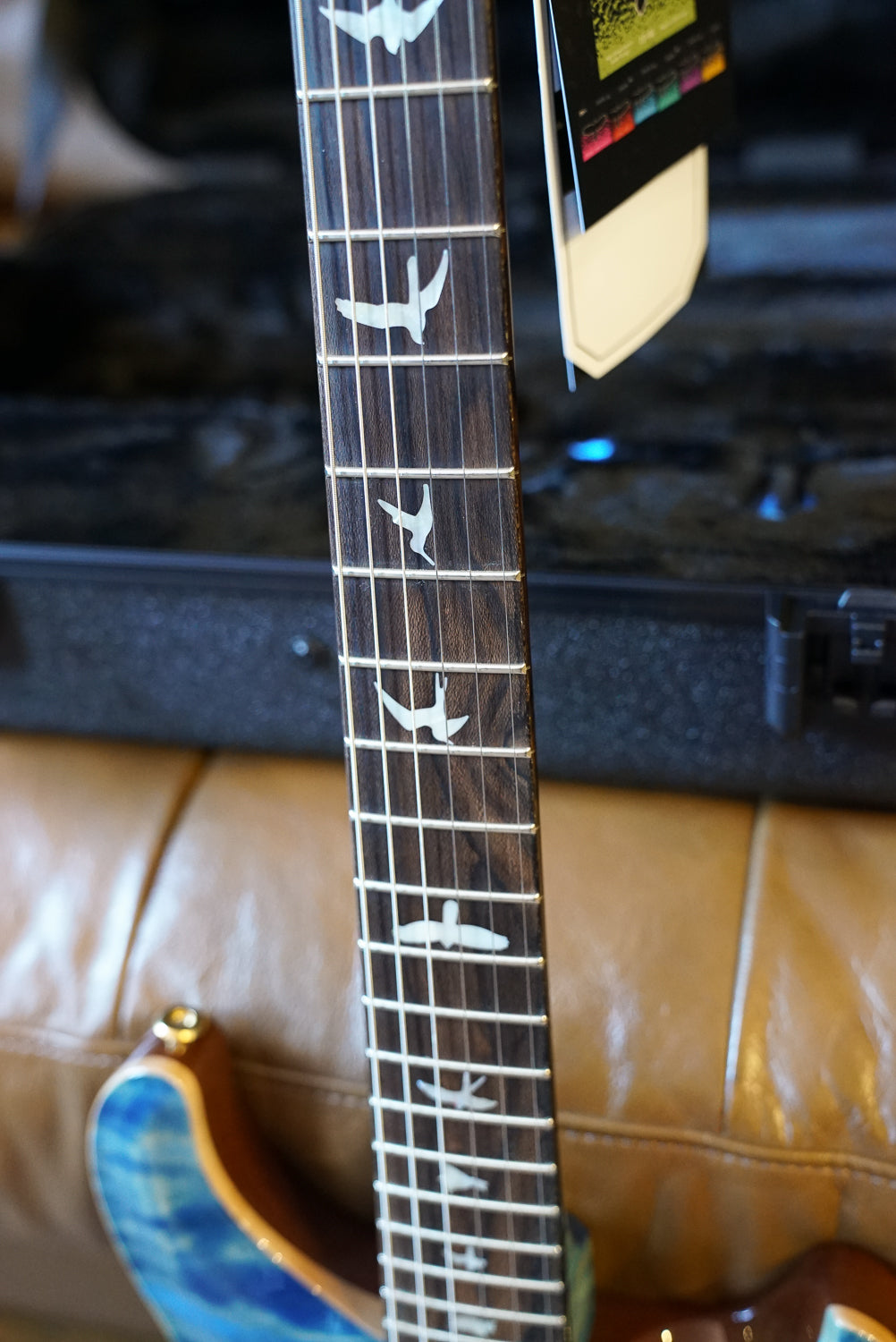 PRS Wood Library Custom 24, Quilt Maple 10 Top / Flame Maple Neck - Faded Blue Jean