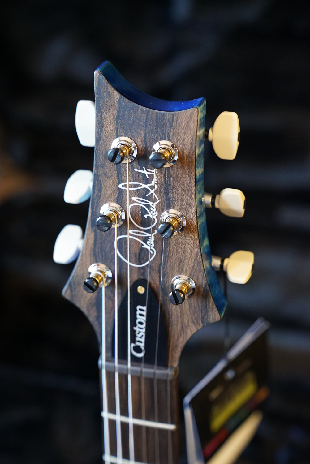 PRS Wood Library Custom 24, Quilt Maple 10 Top / Flame Maple Neck - Faded Blue Jean