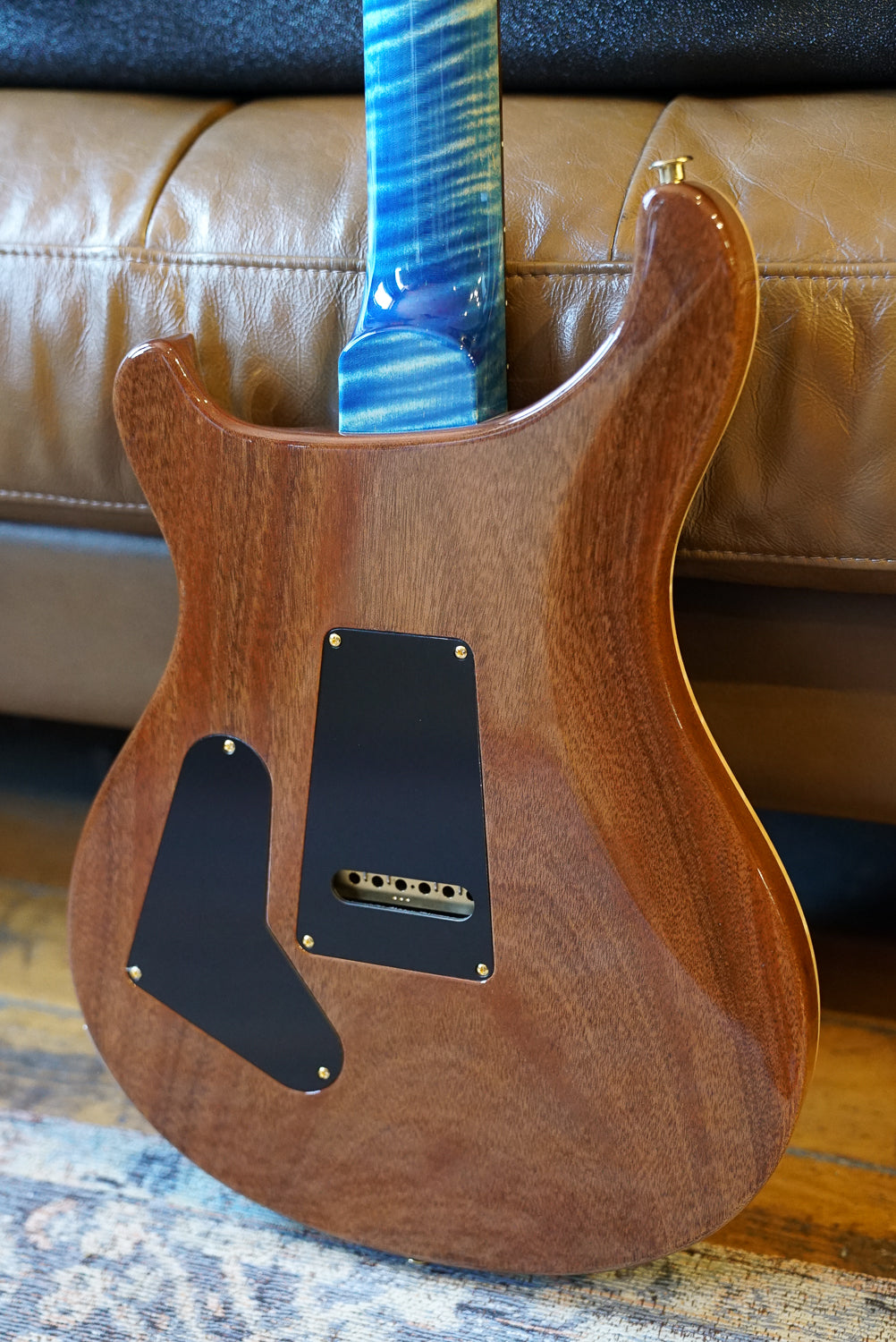 PRS Wood Library Custom 24, Quilt Maple 10 Top / Flame Maple Neck - Faded Blue Jean