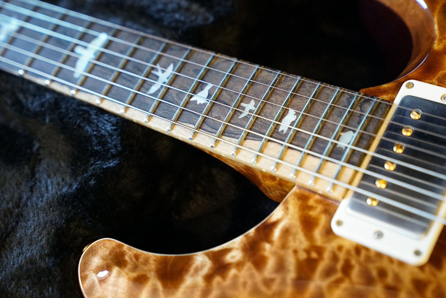 PRS Wood Library Custom 24, Quilt Maple 10 Top / Flame Maple Neck - Copperhead