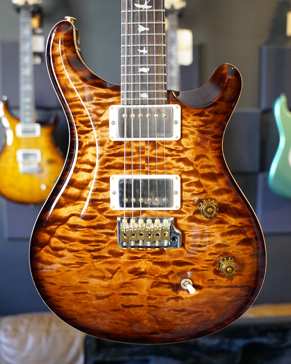 PRS Wood Library Custom 24, Quilt Maple 10 Top / East Indian Rosewood Neck - Copperhead Burst