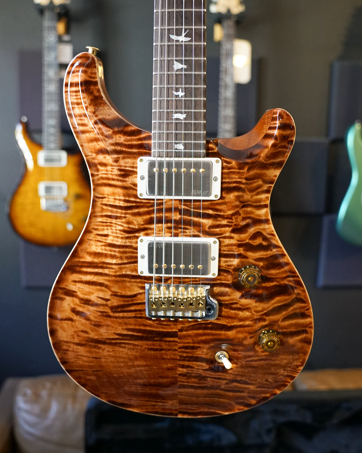 PRS Wood Library Custom 24, Quilt Maple 10 Top / East Indian Rosewood Neck - Copperhead