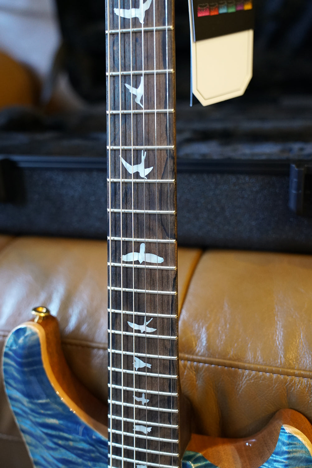 PRS Wood Library Custom 24, Quilt Maple 10 Top / East Indian Rosewood Neck - Faded Blue Jean