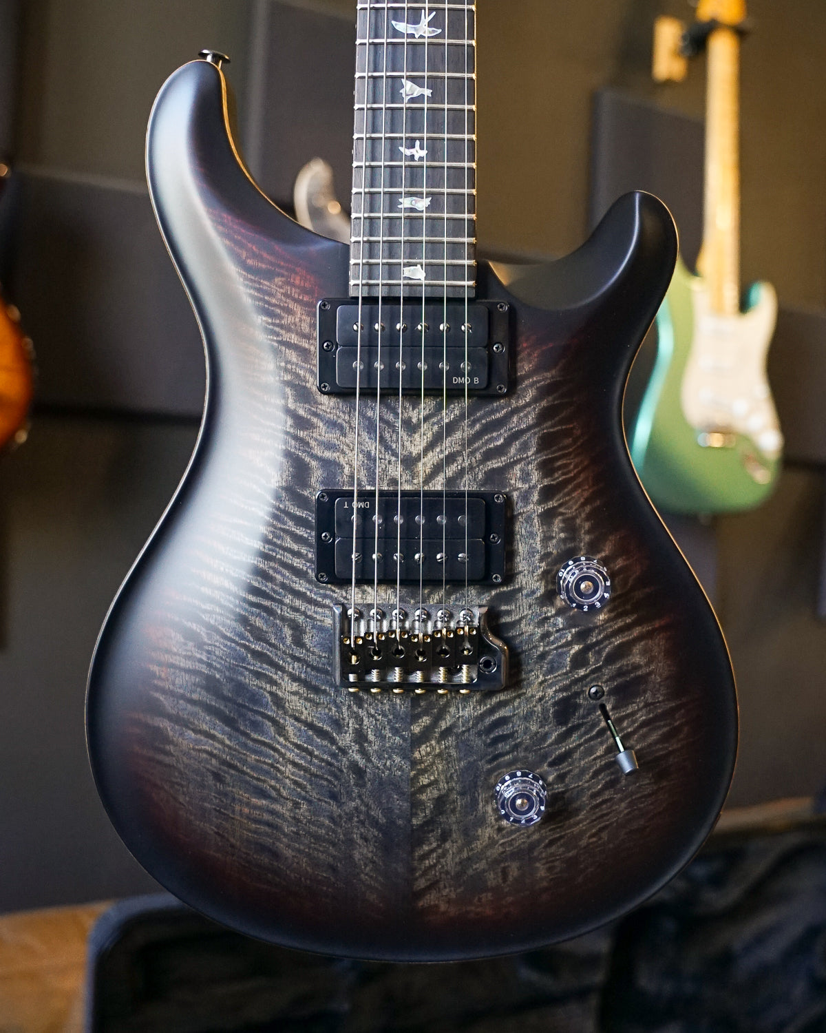 PRS Custom 24 Satin Limited, Charcoal Tri Colour Burst