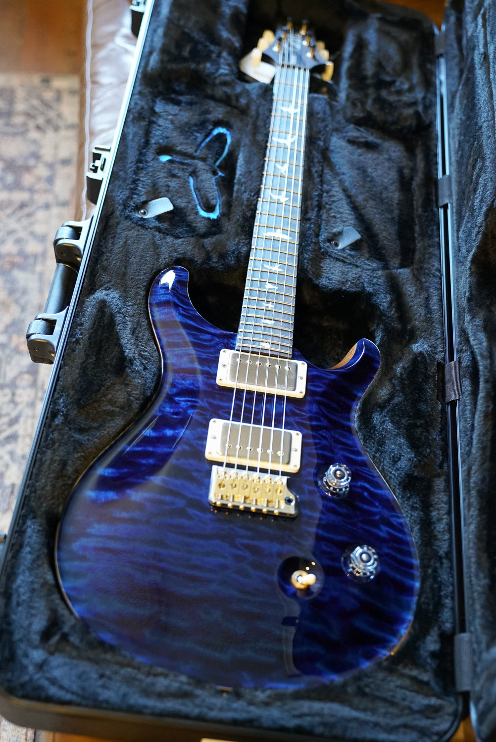 PRS Wood Library Custom 24, Quilt Maple 10 Top / East Indian Rosewood Neck - Whale Blue