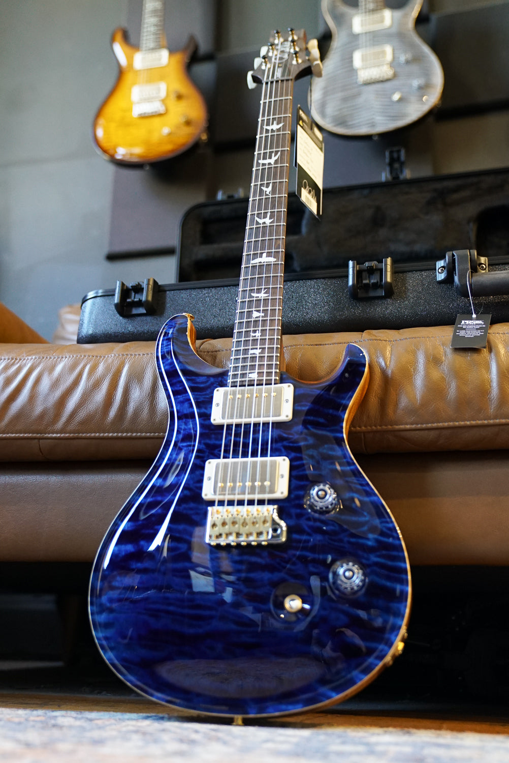 PRS Wood Library Custom 24, Quilt Maple 10 Top / East Indian Rosewood Neck - Whale Blue