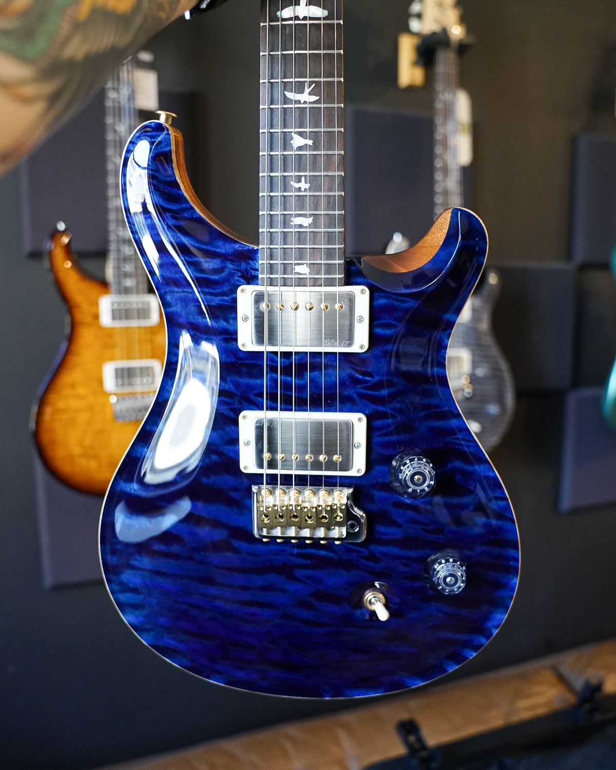 PRS Wood Library Custom 24, Quilt Maple 10 Top / East Indian Rosewood Neck - Whale Blue