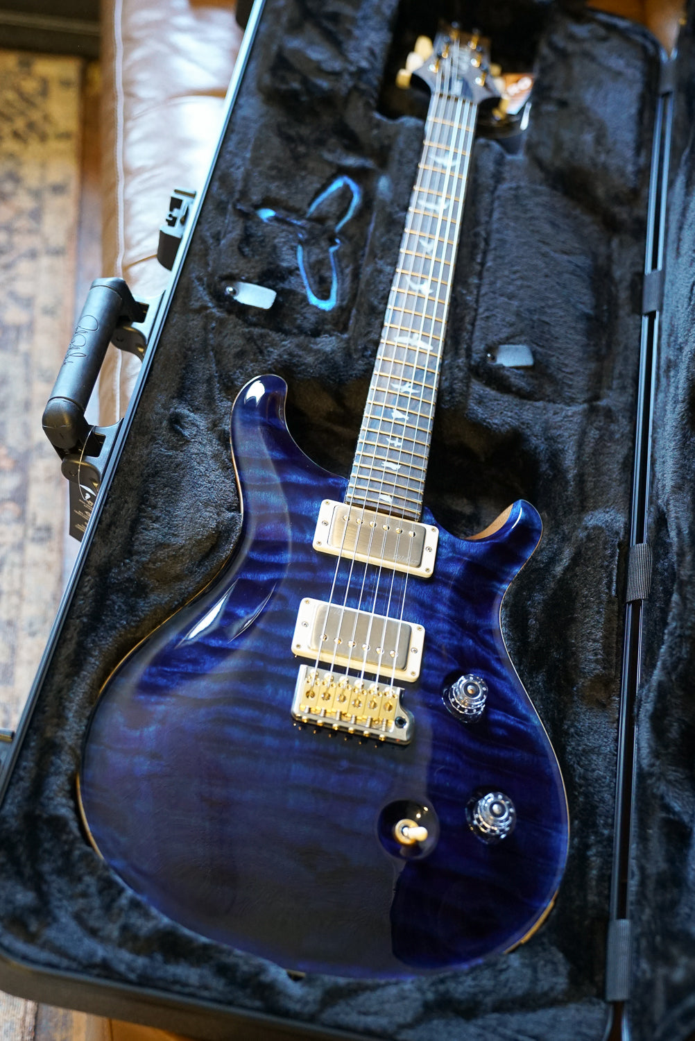 PRS Wood Library Custom 24, Quilt Maple 10 Top / Flame Maple Neck - Whale Blue