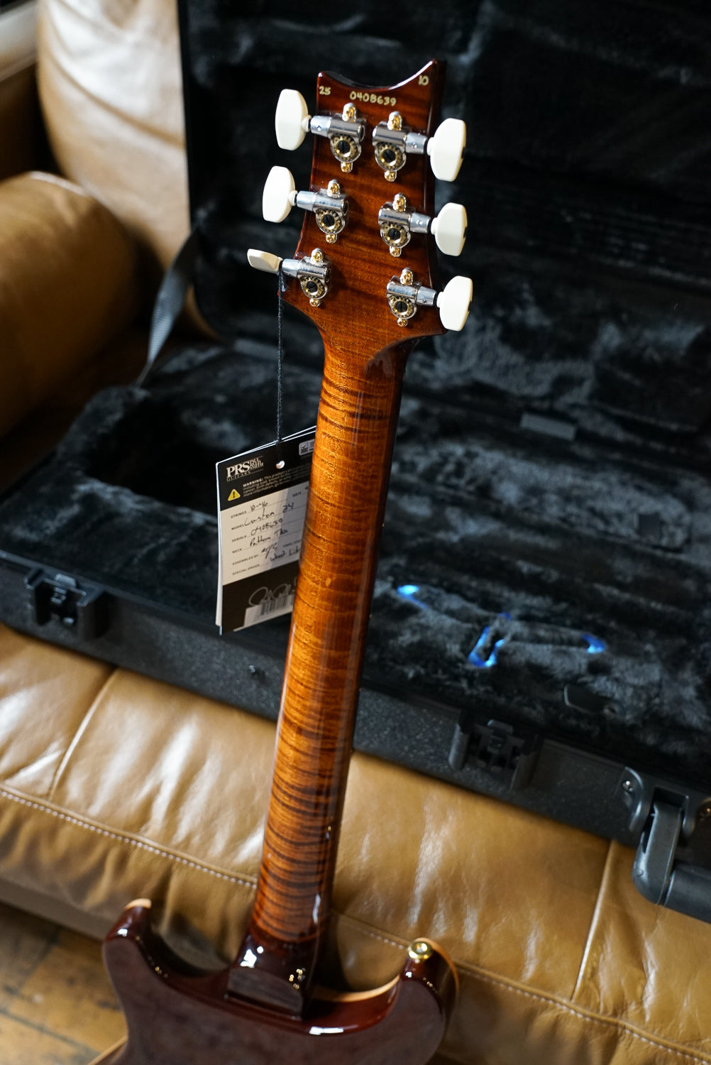 PRS Wood Library Custom 24, Quilt Maple 10 Top / Flame Maple Neck - Copperhead Burst