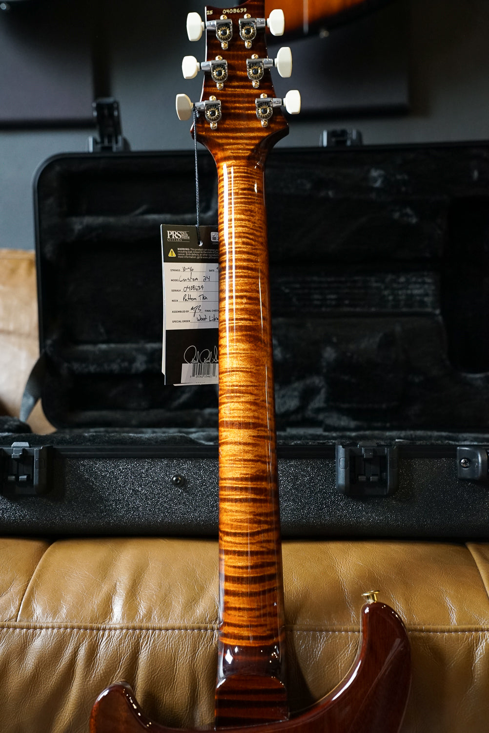 PRS Wood Library Custom 24, Quilt Maple 10 Top / Flame Maple Neck - Copperhead Burst