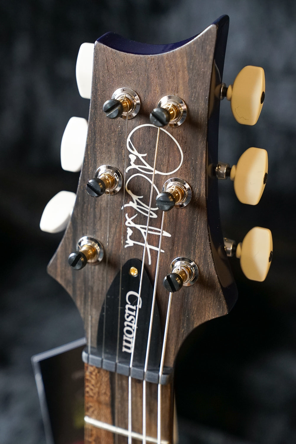 PRS Wood Library Custom 24 Left-Handed, 10 Top - Charcoal Blue Burst