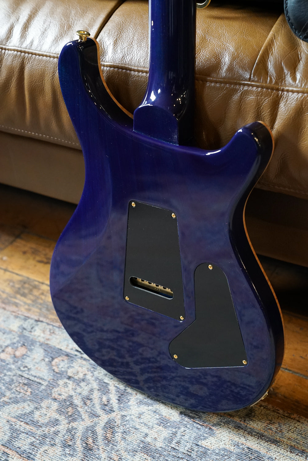 PRS Wood Library Custom 24 Left-Handed, 10 Top - Charcoal Blue Burst