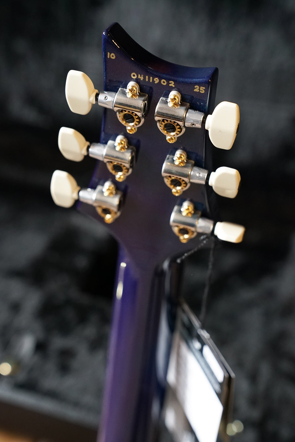 PRS Wood Library Custom 24 Left-Handed, 10 Top - Charcoal Blue Burst