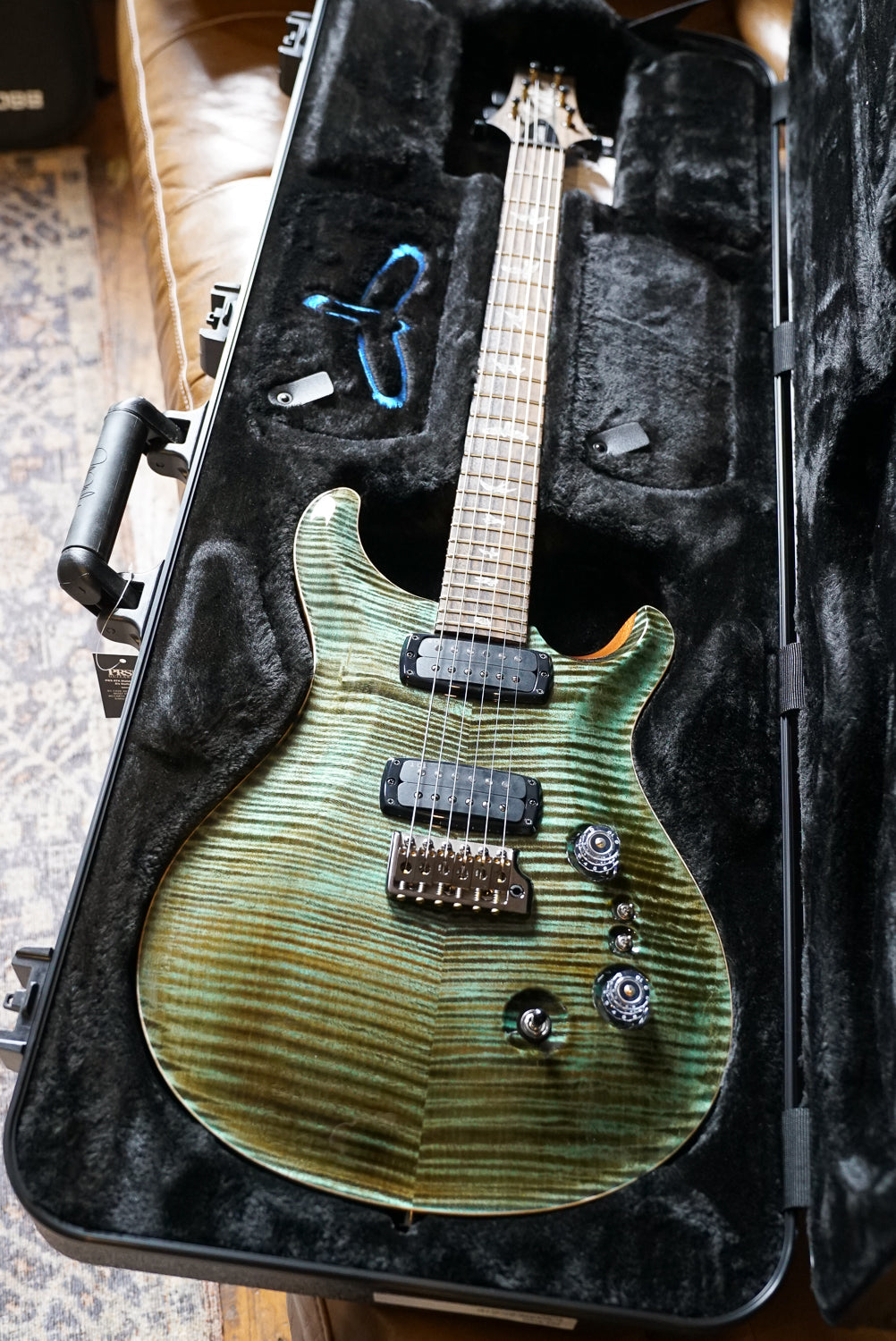 PRS Wood Library Custom 24-08, Moss Green w/ Flame Maple Neck