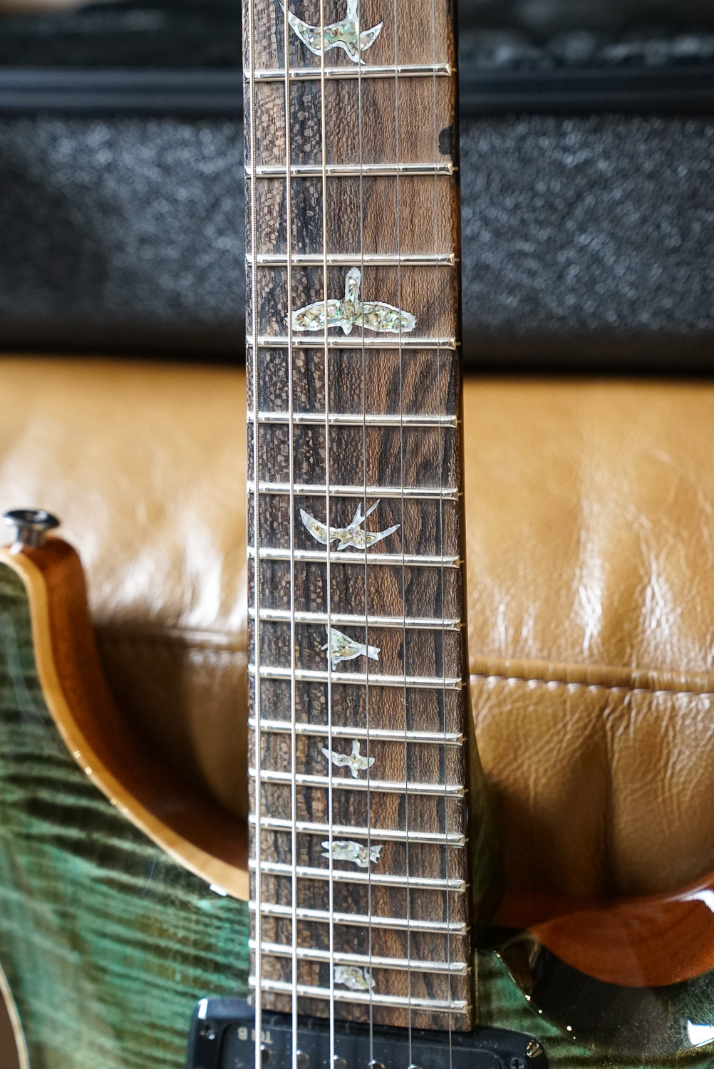 PRS Wood Library Custom 24-08, Moss Green w/ Flame Maple Neck