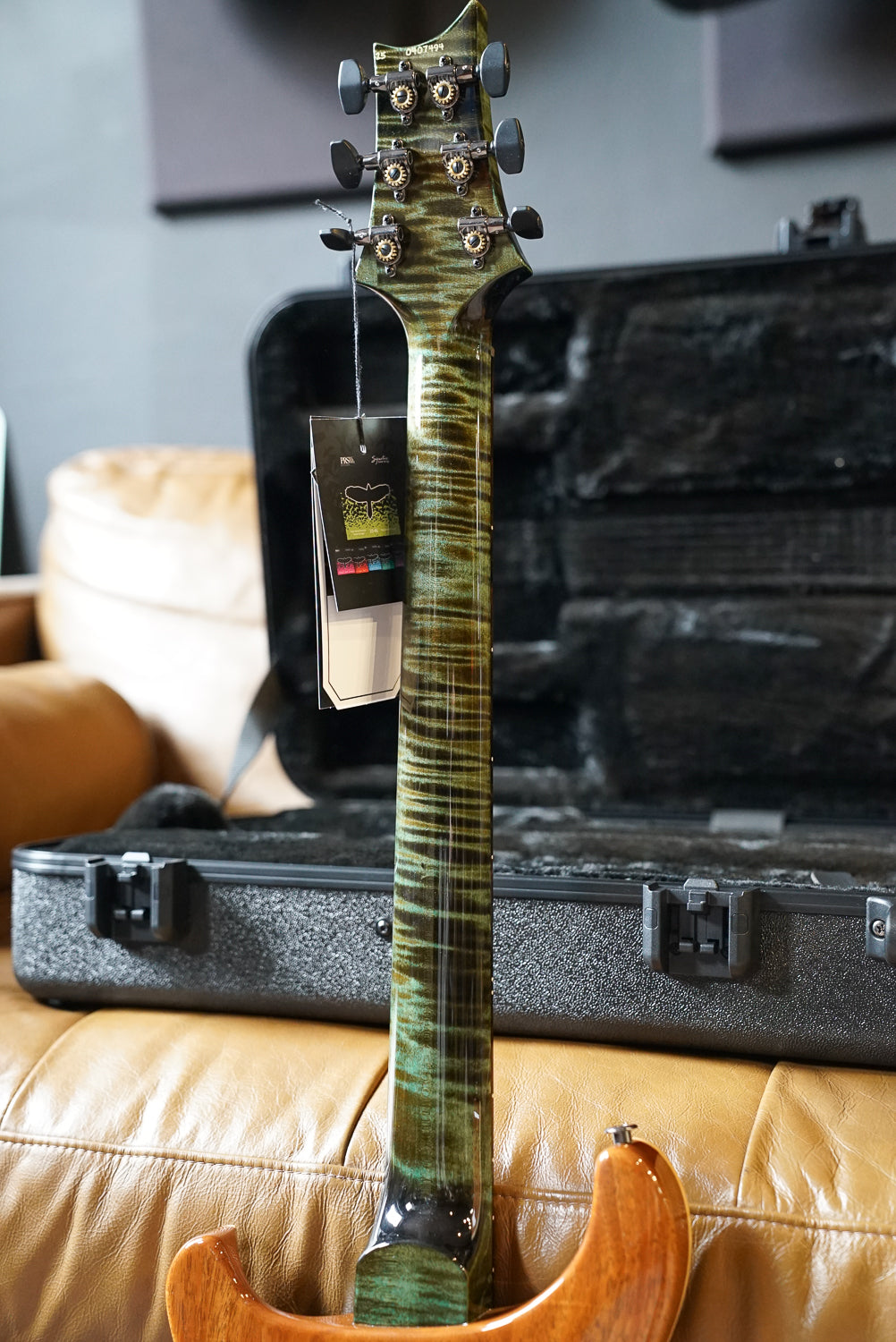PRS Wood Library Custom 24-08, Moss Green w/ Flame Maple Neck