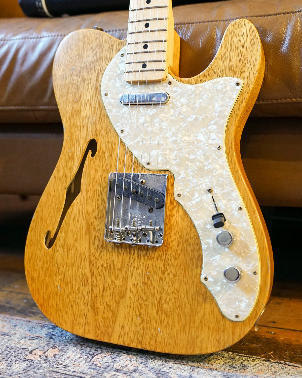 Pre-Owned Fender Custom Shop Masterbuilt Kyle McMillin 1968 Tele Thinline Korina "2023