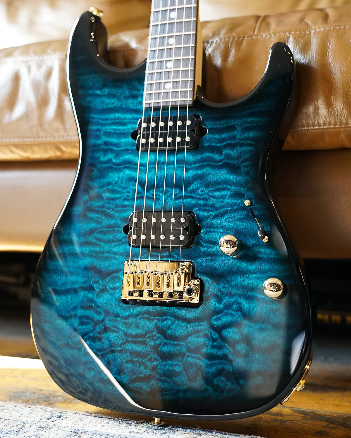 Suhr Standard Thin Burst Limited Edition, Trans Teal