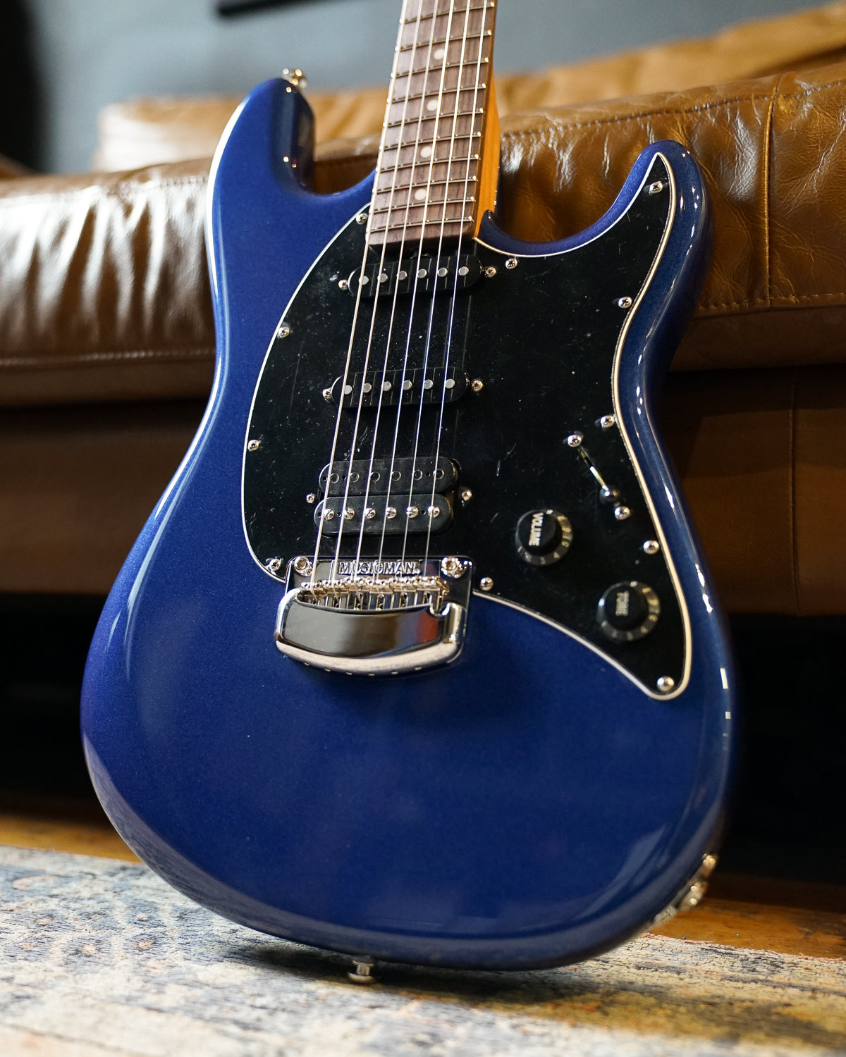 Music Man Cutlass RS HSS - Lakeside Blue - Figured Roasted Maple/Rosewood - Black PG - Chrome Hardware