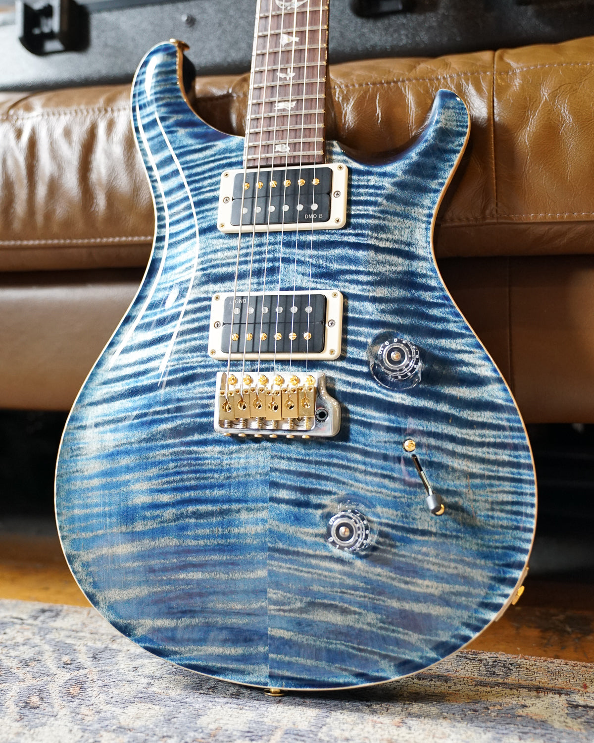 PRS Custom 24, 10 Top, Pattern Thin - Faded Whale Blue