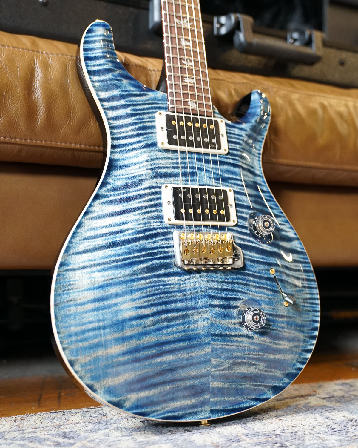 PRS Custom 24, 10 Top, Pattern Thin - Faded Whale Blue