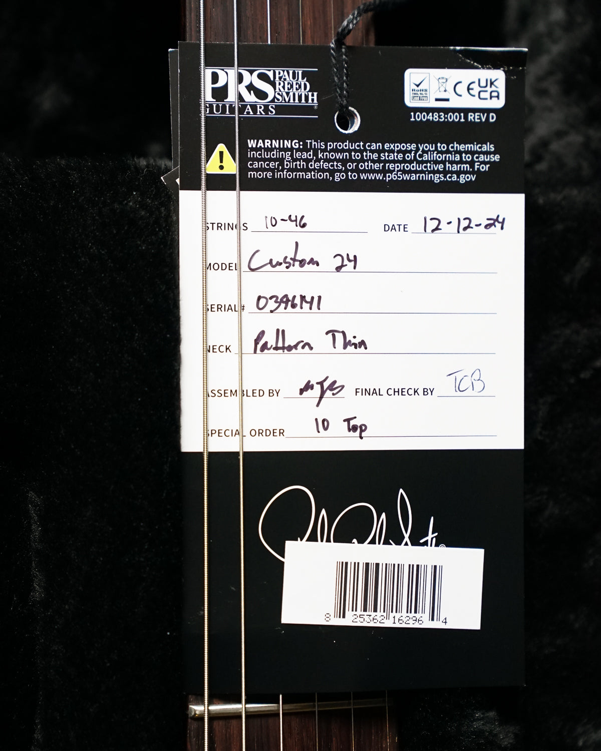 PRS Custom 24, 10 Top, Pattern Thin - Faded Whale Blue