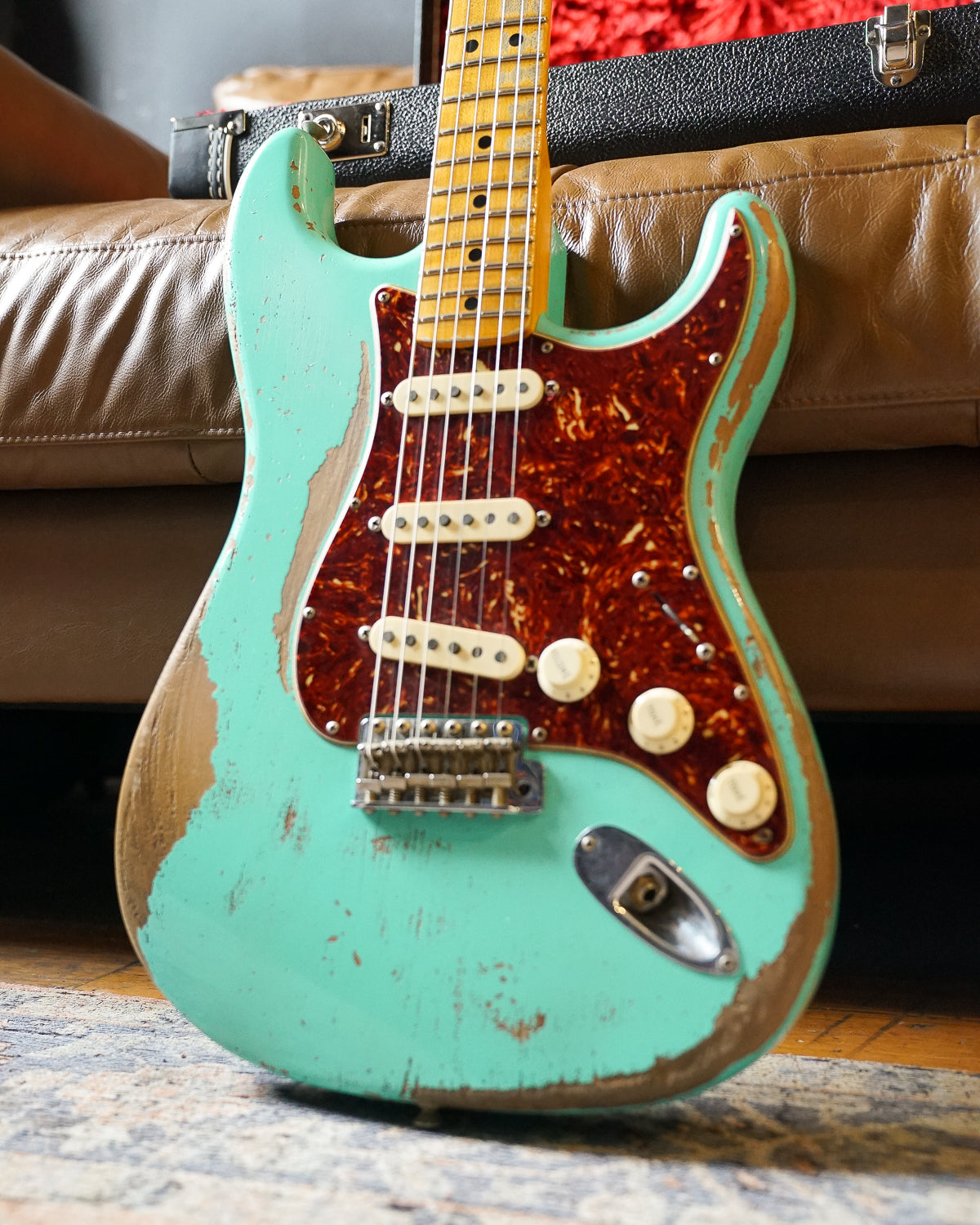 Pre-Owned Fender Custom Shop '69 Stratocaster Relic, Sea Foam Green, Master Built by Greg Fessler
