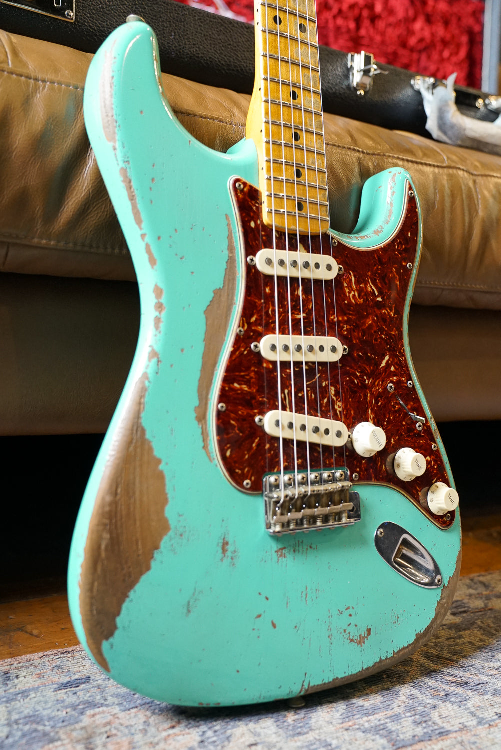 Pre-Owned Fender Custom Shop '69 Stratocaster Relic, Sea Foam Green, Master Built by Greg Fessler
