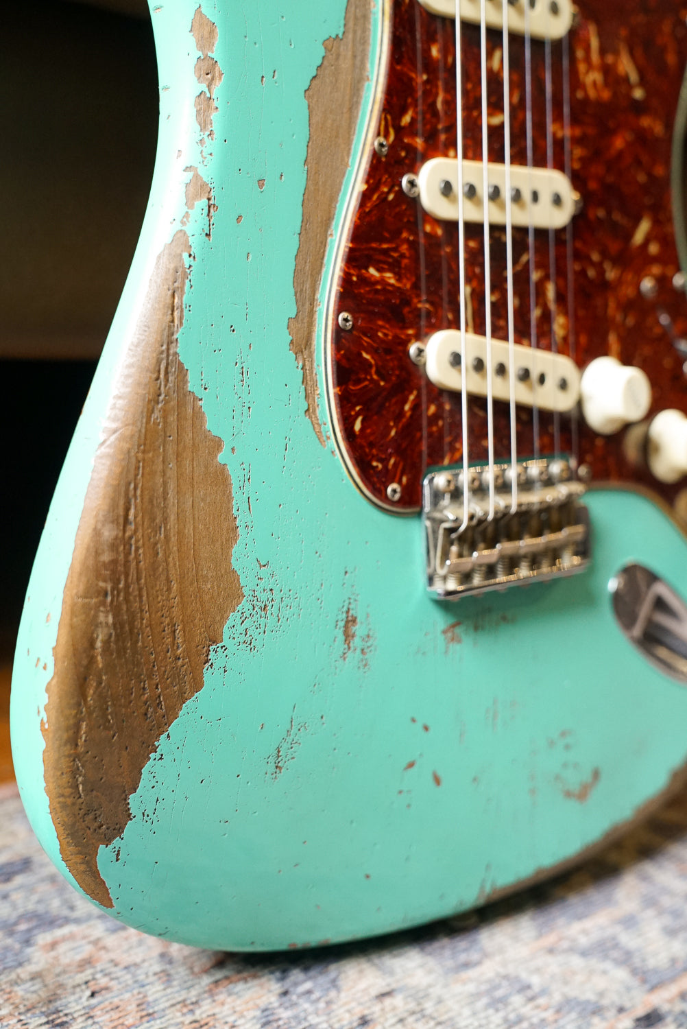 Pre-Owned Fender Custom Shop '69 Stratocaster Relic, Sea Foam Green, Master Built by Greg Fessler