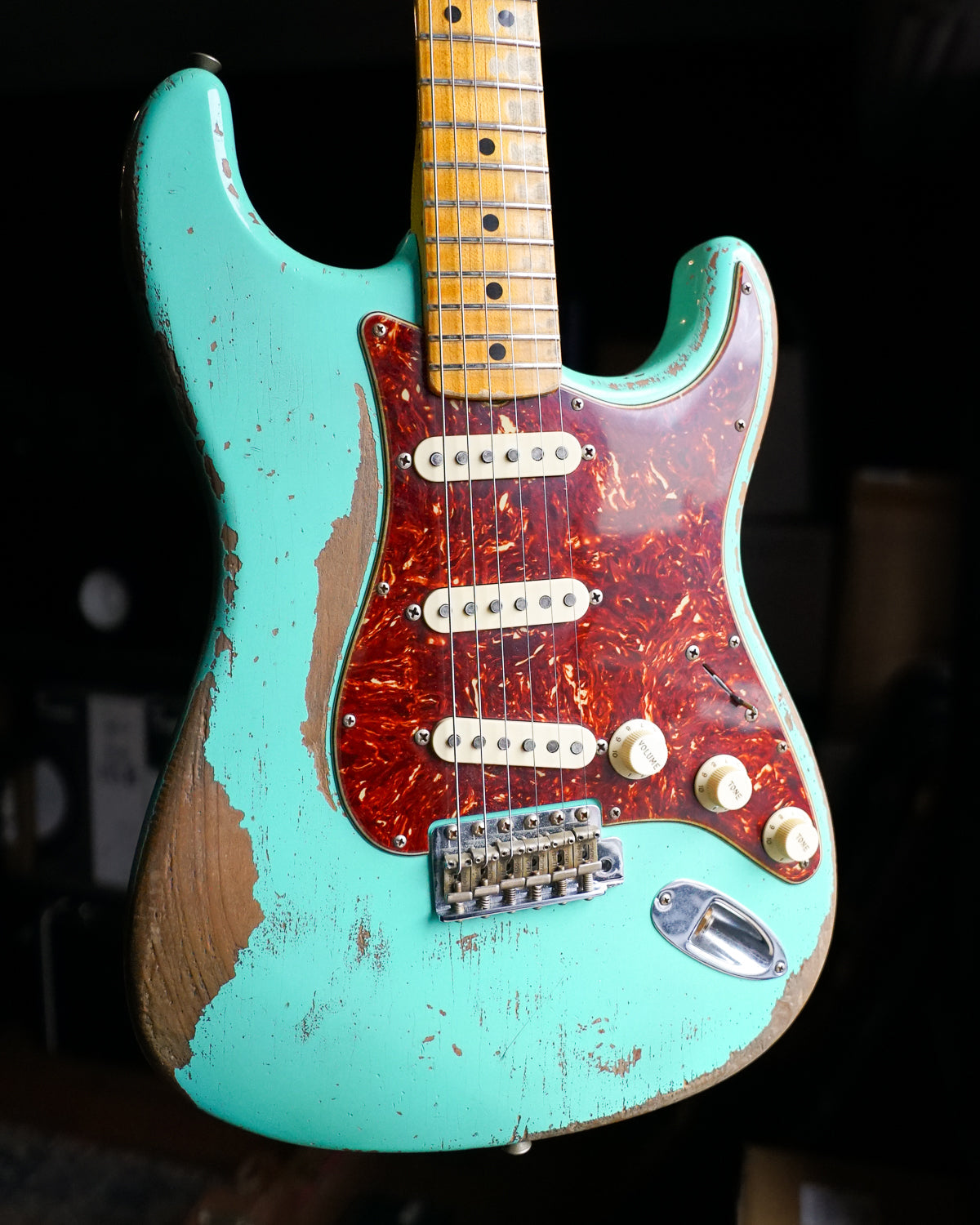 Pre-Owned Fender Custom Shop '69 Stratocaster Relic, Sea Foam Green, Master Built by Greg Fessler